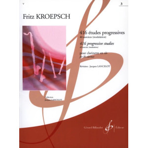 416 Estudos Progressivos para Clarinete Vol. 3 Fritz KROEPSCH